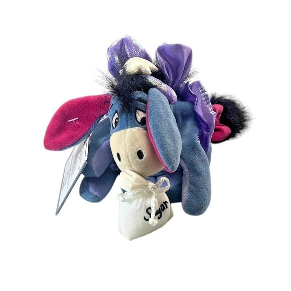 The Disney Store Mini Bean Bag Sugar Plum Fairy Eeyore 7" Stuff Toy Donkey - Picture 1 of 16